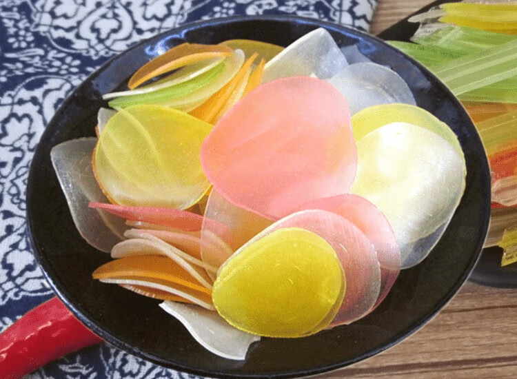 虾片彩色虾片自己炸龙虾片油炸五彩虾片虾条休闲零食3斤 彩色虾条500g