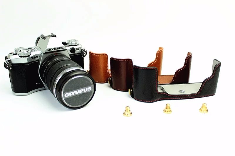 尚天 适用奥林巴斯em5 mark iii相机包半套e-m5ii三代二代用皮套底座