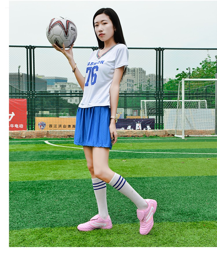 亿步仑女生儿童足球鞋碎钉男女运动鞋粉色专业女童训练鞋中小学生人