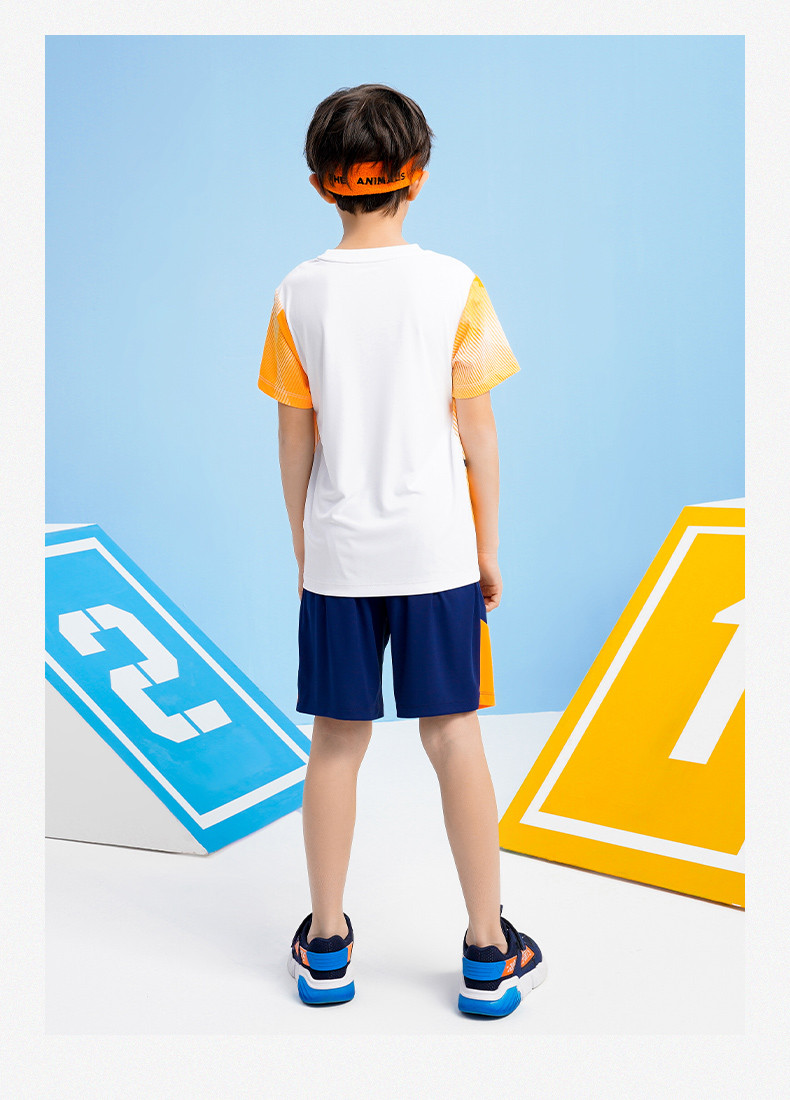 安踏儿童 童装 针织短裤 男中大童短裤2021年夏季新款舒适透气裤子五