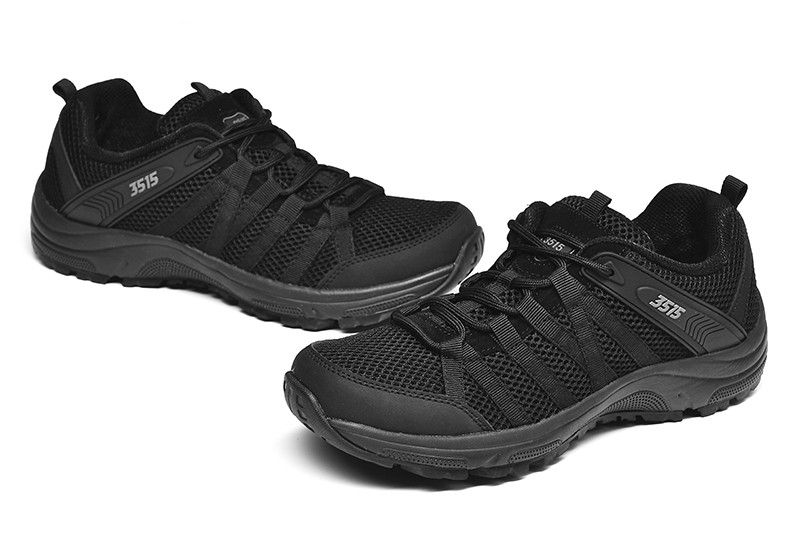3515强人户外休闲网鞋男跑步鞋夏季黑色网纱运动鞋38
