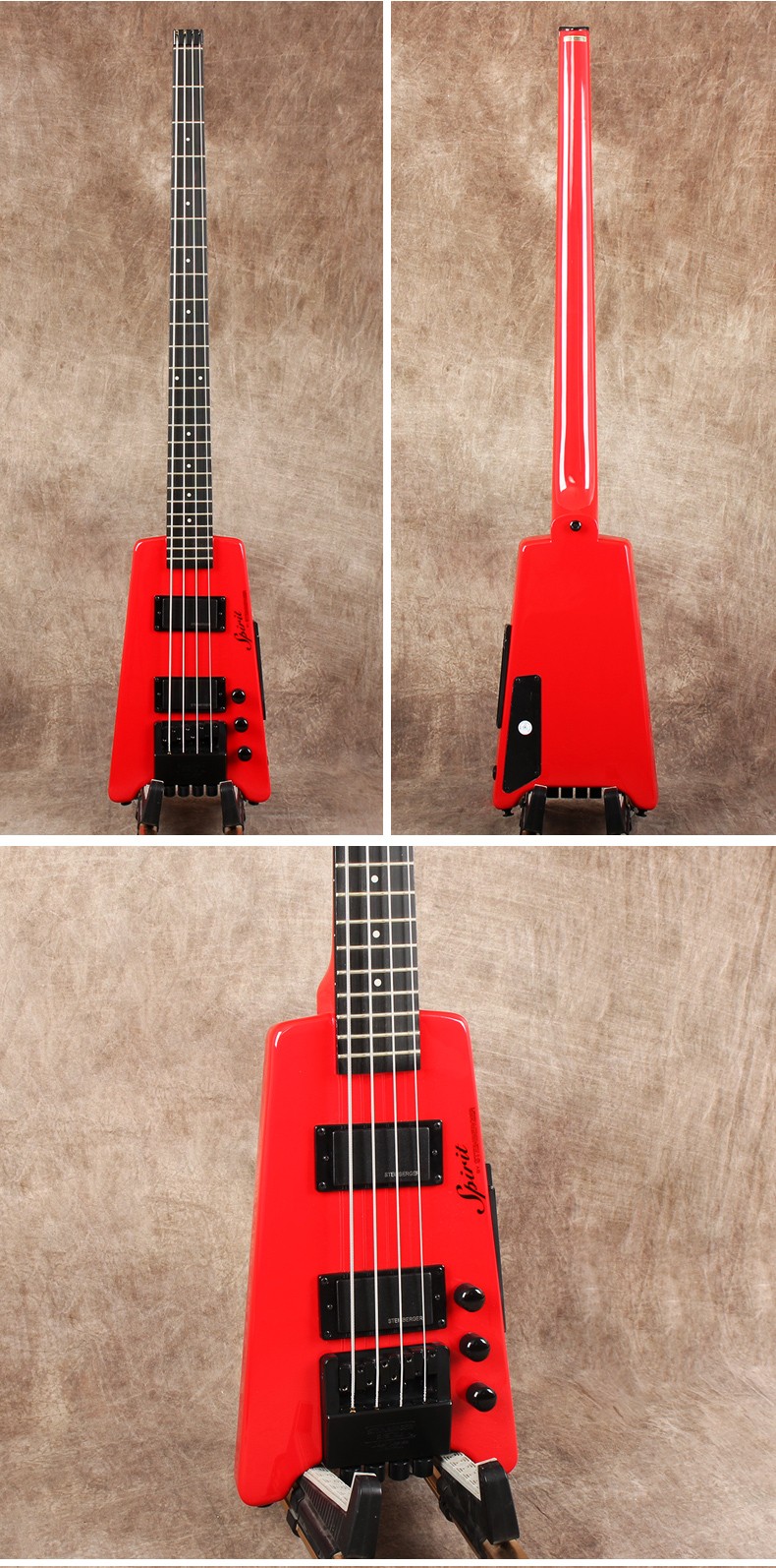 施坦博格 steinberger/斯坦伯格黄贯中无头便携式迷你旅行电吉他电