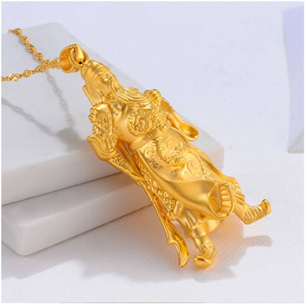 金昌祥珠宝 足金999关公黄金吊坠 黄金吊坠男款 武财神关公吊坠 送