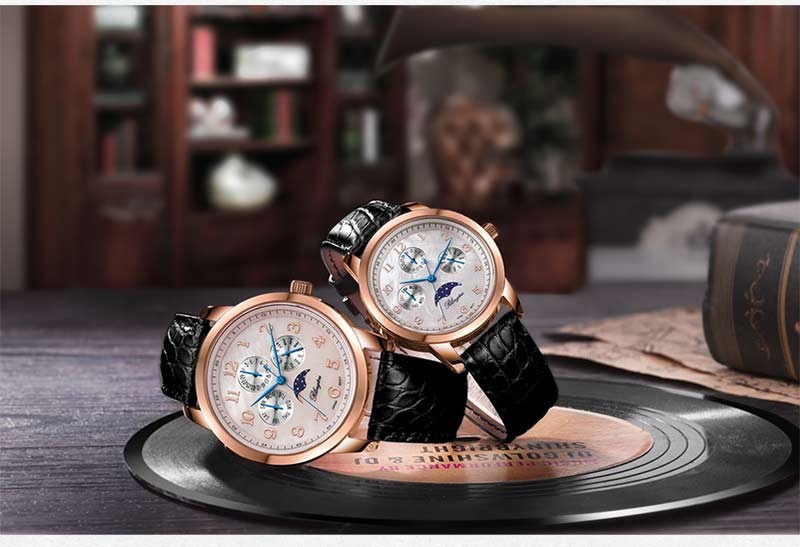 浪陀rlongtou雅仕系列经典103石英机芯腕表商务休闲男女表经典103白面