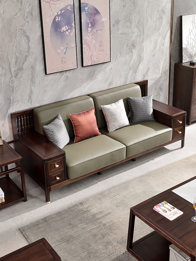 新中式沙发实木沙发组合黄檀木现代客厅沙发禅意轻奢中国风大小户型