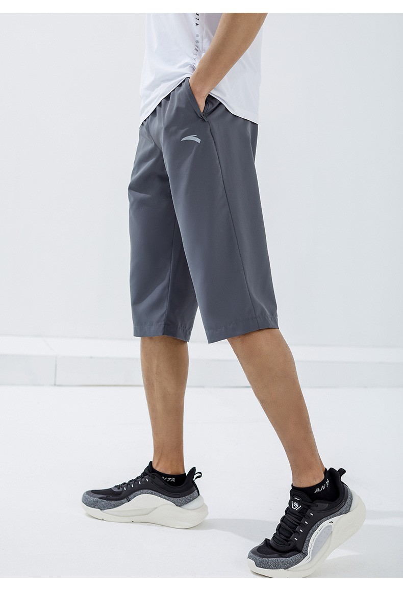 安踏速干裤运动裤男士2022夏冰丝七分短裤跑步休闲中裤薄款裤子1基础