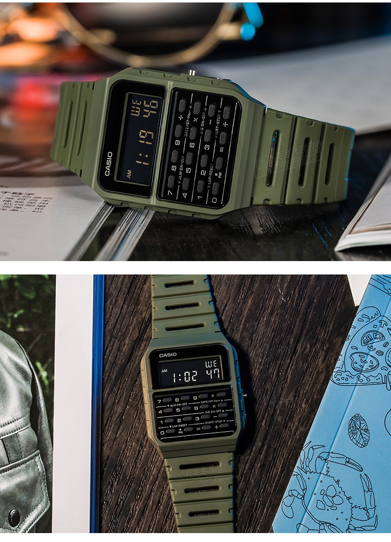 casio卡西欧绝命毒师老白同款复古计算器手表男ca53wf4b