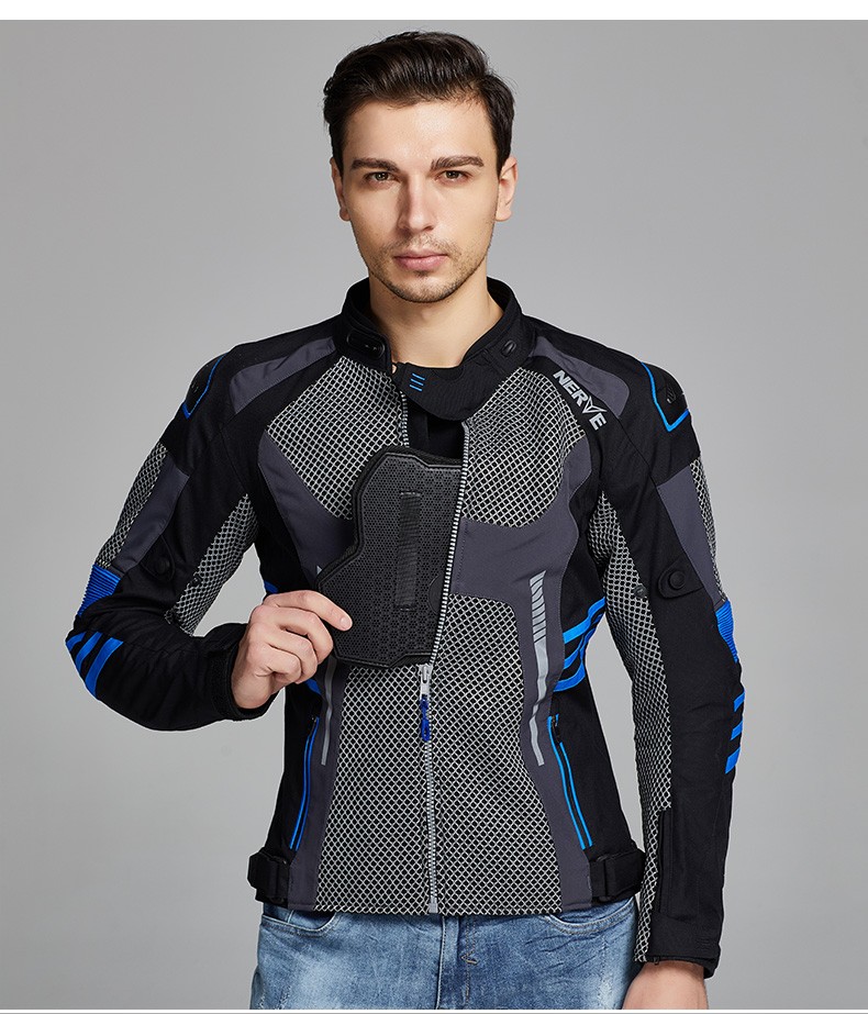 nerve涅夫德国摩托车网眼骑行服男夏季拉力服透气机车赛车防摔耐磨