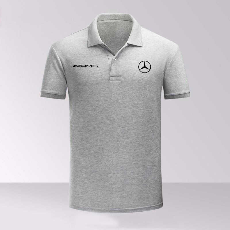 梵藜fanli奔驰amg定制翻领polo衫4s店汽车工作服男女t恤衫车友会短袖