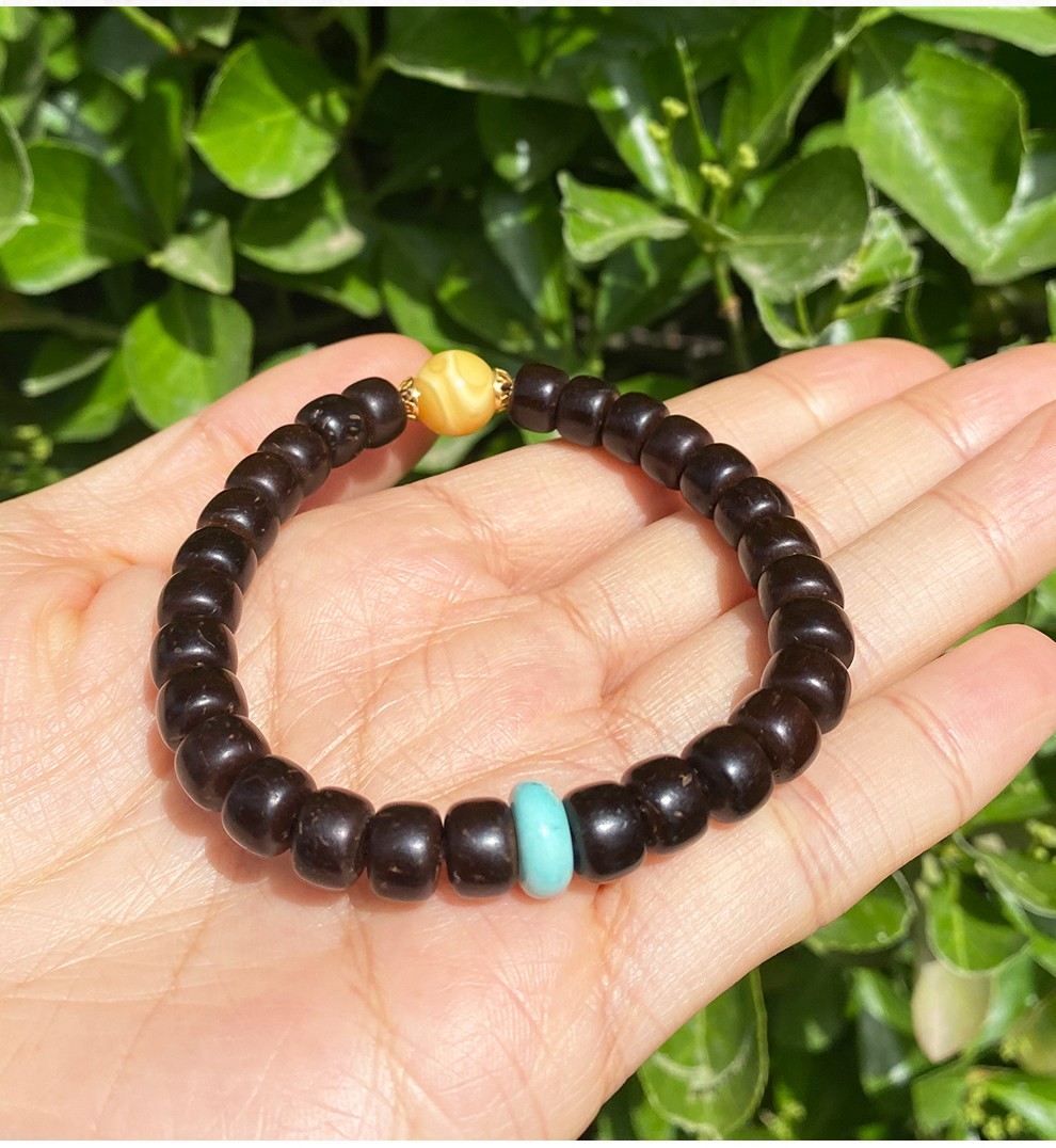 绿侬原矿高瓷绿松石小平安扣卡扣卡子背云隔珠金刚星月108佛珠diy配饰