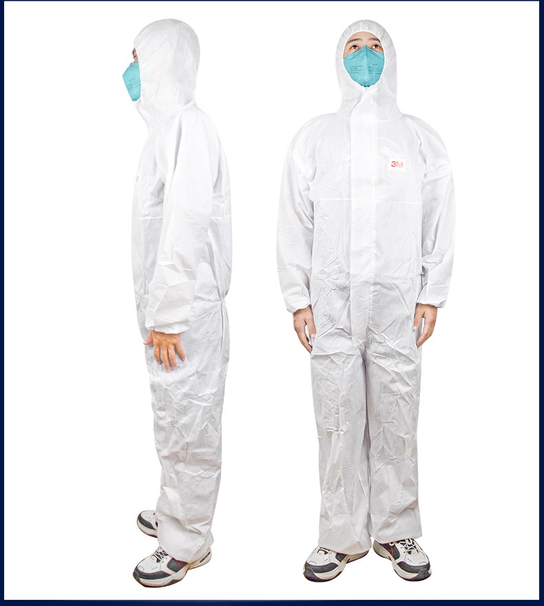 3m防护服4545带帽连体一次性防护服防粉尘颗粒液体飞溅工作服 4510