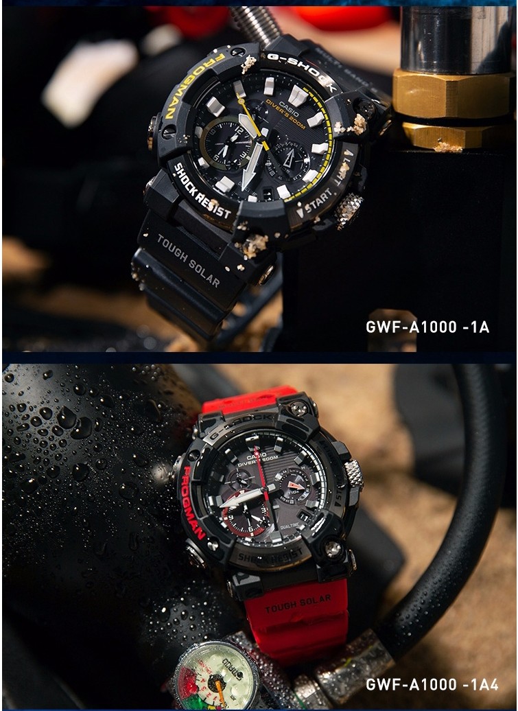 卡西欧gshock蛙人航海系列防水太阳能电波对时蓝牙男士运动手表gwf