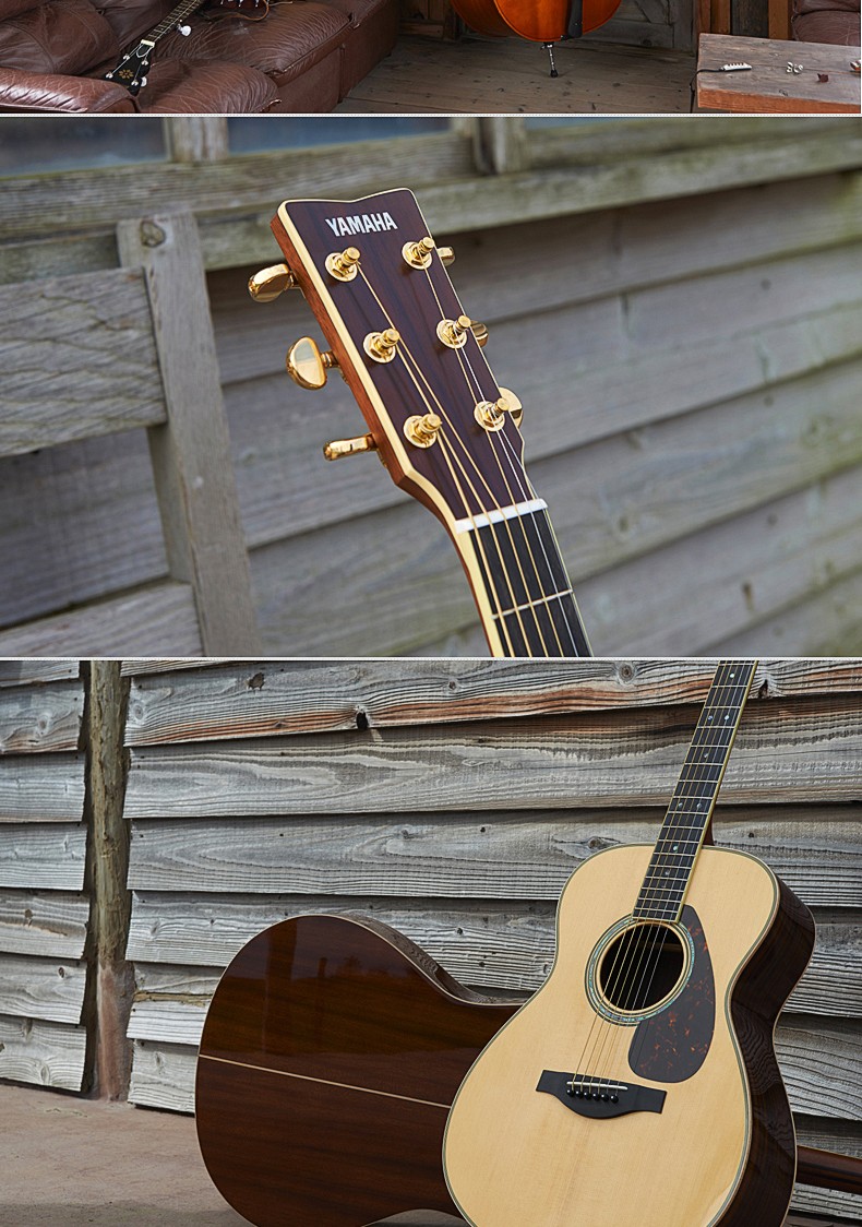 电箱木吉他初学者学生男女ll6豪华款ll16dblare黑色全单电箱41寸琴