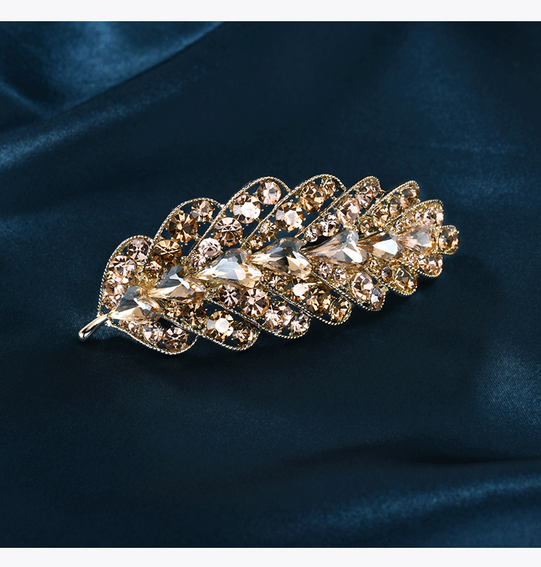 zhekuxi品牌发夹发卡头饰女韩国后脑勺半扎发年新款高端水晶横夹妈妈