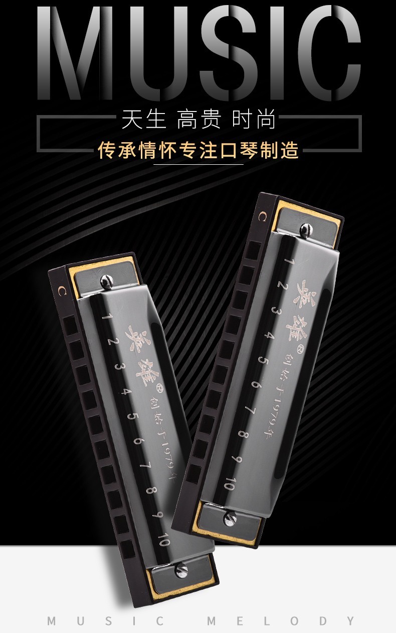 英雄布鲁斯口琴欧布奥特曼红凯同款10孔c调成人学生儿童初学者自学