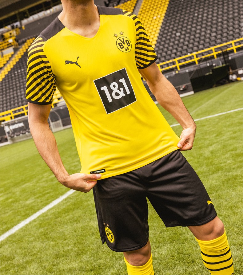 puma彪马2122多特蒙德主场球迷版球衣足球短袖t恤男7590360175903601l