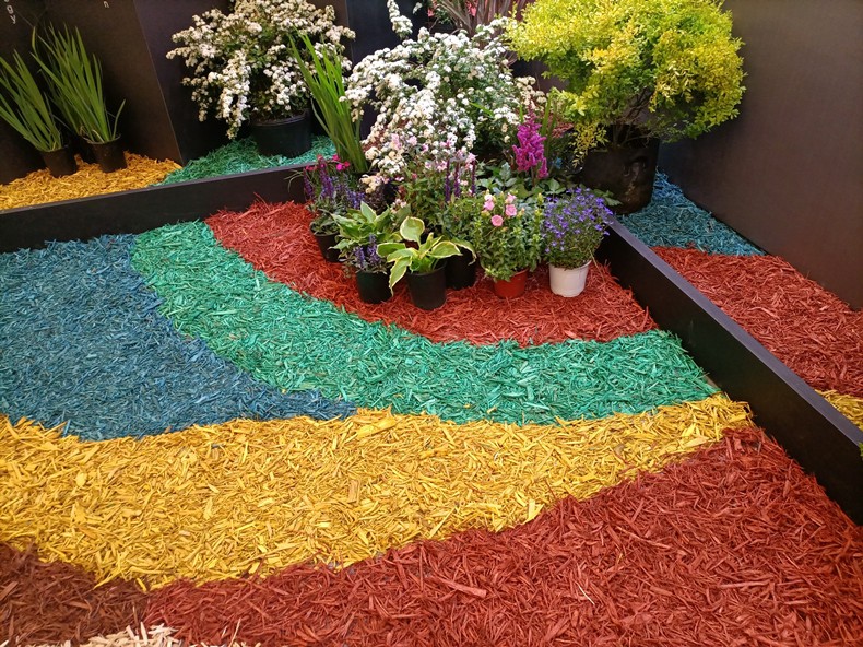 木屑绿化彩色树皮园艺防草铺土地面花镜覆盖物 有机覆盖物40l-黄色