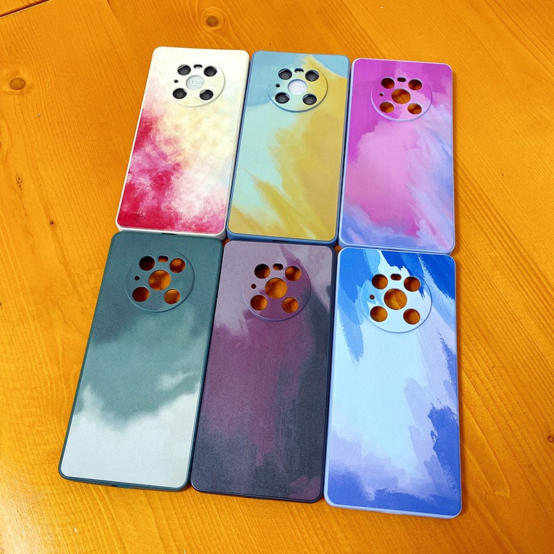 手机壳mate30epro水彩全包镜头防摔硅胶保护套p4030外壳浆果色华为