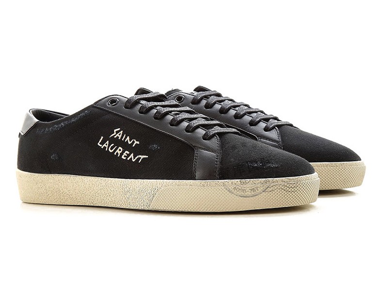 ysl圣罗兰男鞋牛皮court classic平底做旧休闲鞋611106 gup50 1000