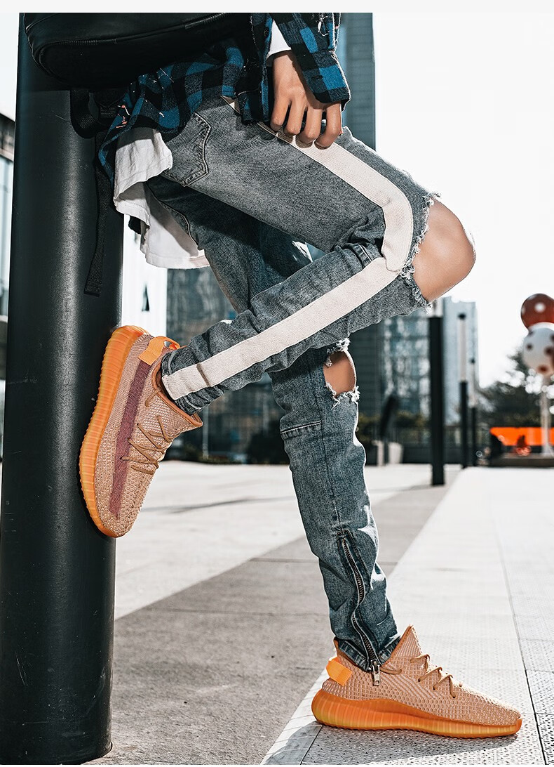 高品质京策官网椰子鞋男350v2莆田高版本真爆鞋子女情侣白冰淇淋运动