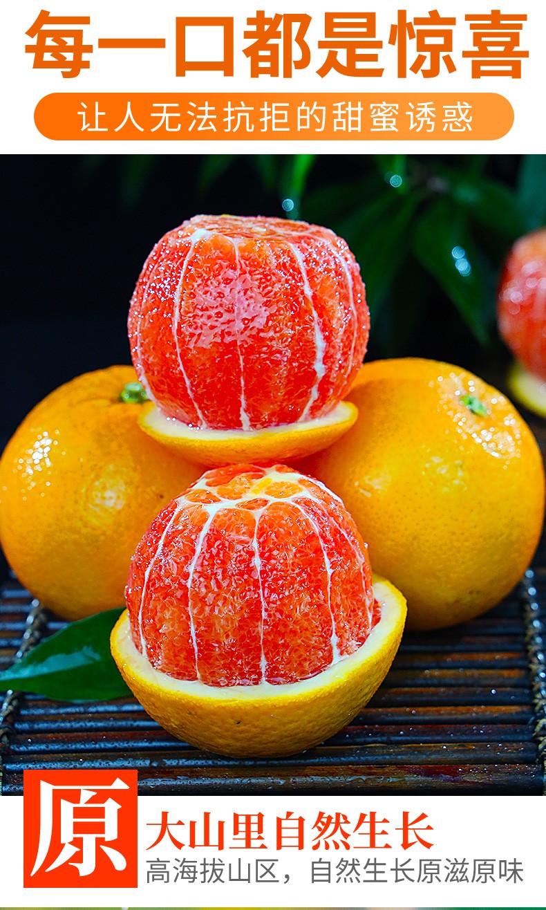 中华红血橙湖北秭归橙子现摘红橙子新鲜水果手剥多汁整箱可选大果5斤