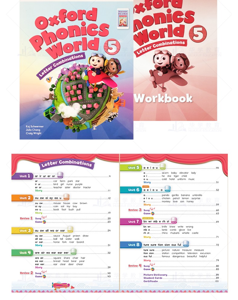 新版原版牛津oxfordphonicsworld12345自然拼读世界opw教材全套牛津树