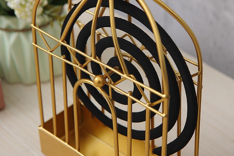 蚊香架家用创意鸟笼架子托熏香蚊香盘托蚊香炉盘香支架接灰盘