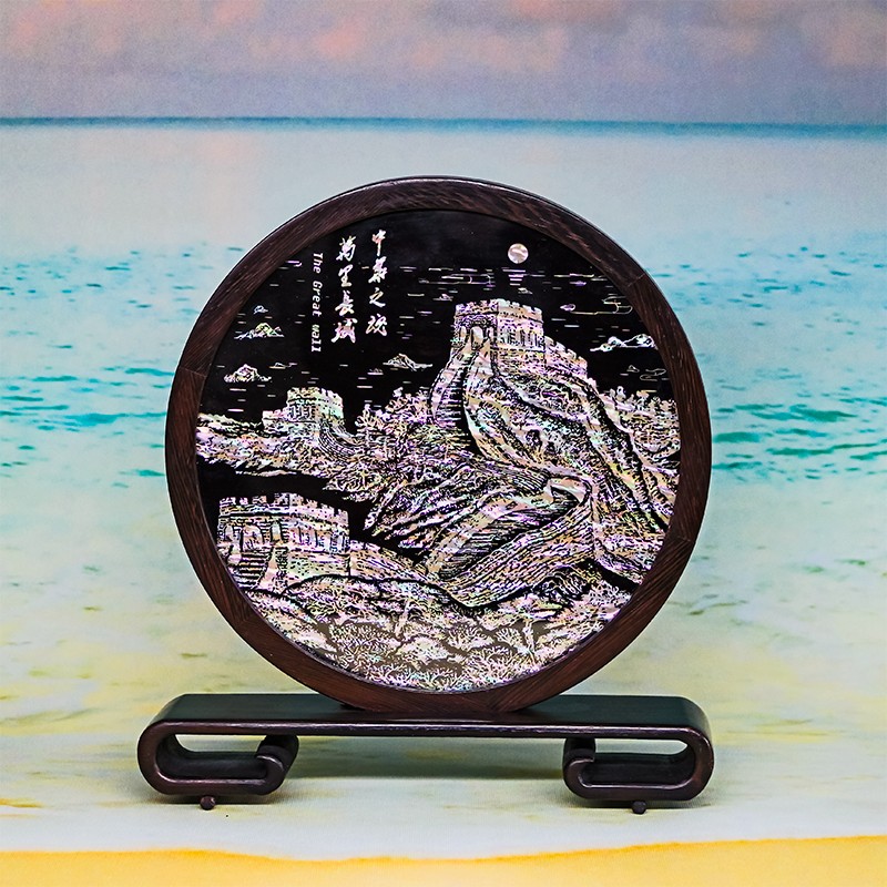 顺通礼坊礼品青岛贝雕天然大贝壳摆件手工特色工艺礼品送人伴手礼旅游