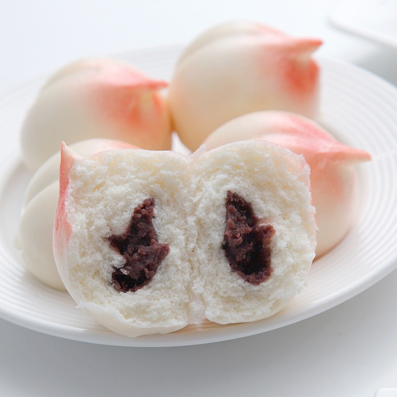 包生日寿宴包早餐点心长寿包子馒头祝寿生日礼物寿桃包360g3包36个