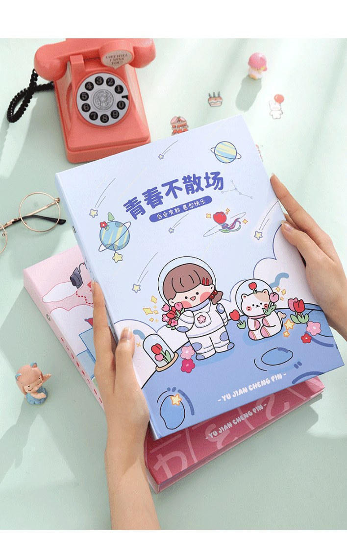 纸欧莉可爱卡通同学录ins风小学生六年级少女心毕业留言纪念册通讯录