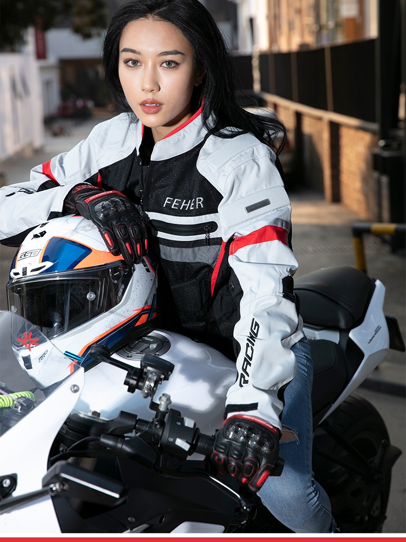 feher摩托车骑行服套装冬季防风保暖防水赛车服男女情侣款机车夹克防