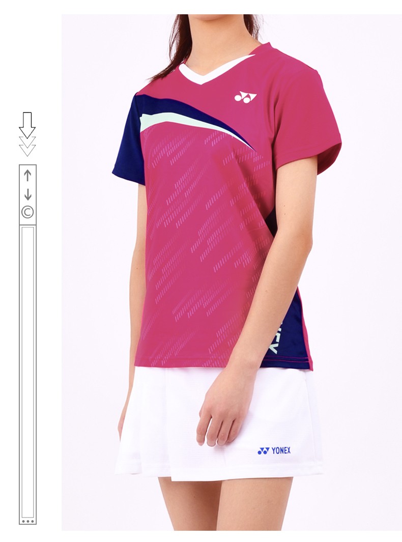 尤尼克斯(yonex)运动t恤女2022新款比赛系列吸汗速干日常羽毛球训练