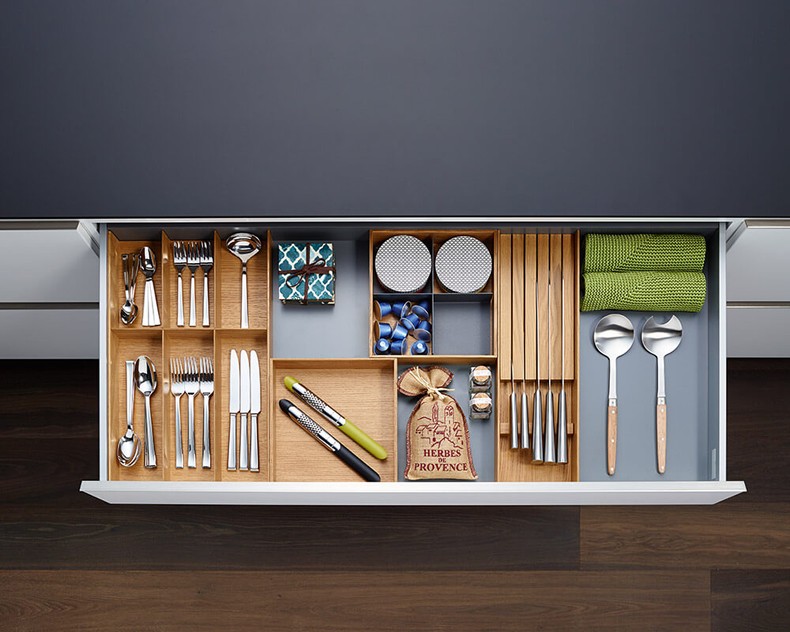 凯斯宝玛kesseboehmer厨房抽屉分隔盘万能收纳格橱柜抽屉餐具分隔刀叉