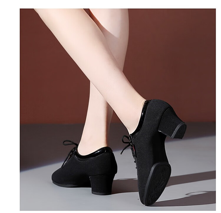 丹宝罗doubl丹宝罗拉丁舞鞋成年女广场舞女鞋舞蹈鞋牛津布软底舞鞋