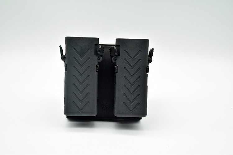 92改塑钢战术快拔g17单双排弹匣腰套通用64式77弹夹套1911双排套 9mm