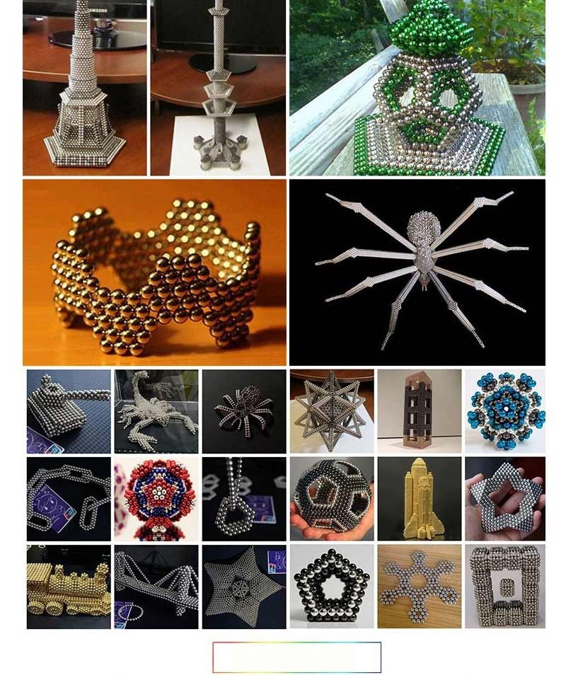 彩色巴克球颗磁力球减压玩具吸铁球圆形魔力珠八克豆球巴克珠端午节