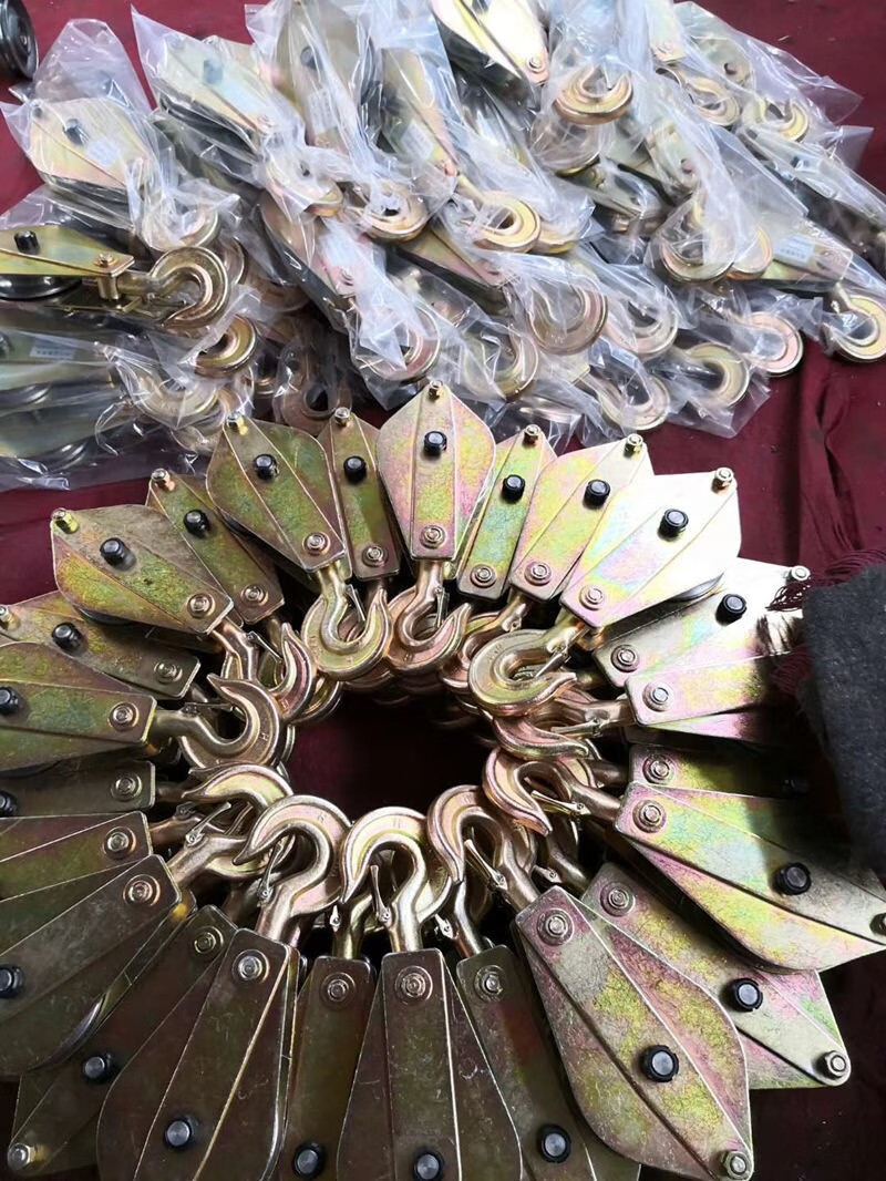 起重滑车电力吊钩吊环单轮起重滑轮5吨钢丝绳滑轮两吨拉重物挂钩 钩式