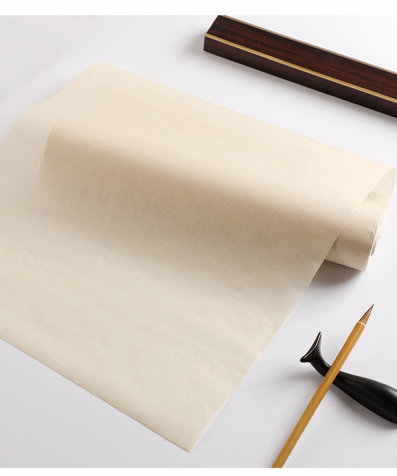 御书房长卷宣纸蝉翼毛边纸小楷书法专用半生半熟纸薄型书法纸薄纸书法