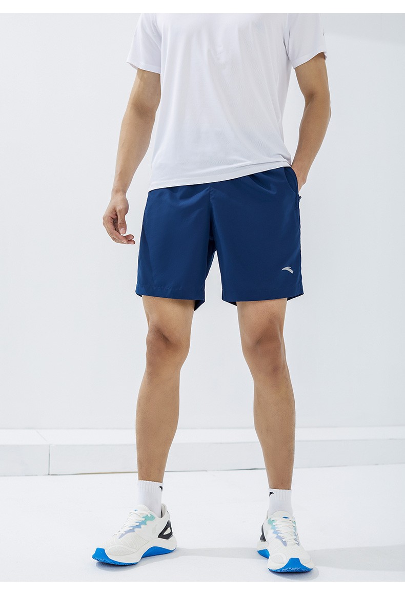 安踏短裤男夏季梭织运动裤2021新品速干男裤休闲卫裤黑色五分裤男士