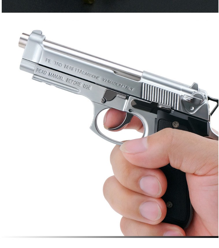 05伯莱塔m92a1全金属抢模型枪玩具仿真合金可拆卸抛壳不可发射 抛壳