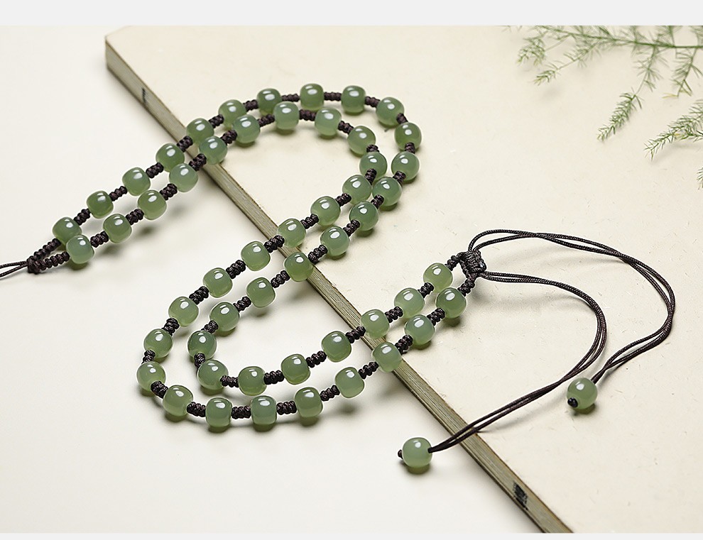 三八节礼物印象眸和田玉吊坠挂绳男女款玉佩挂件绳项链绳送朋友生日