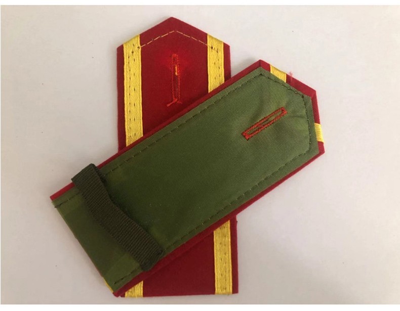 优鼎企学生军训肩章肩牌红色肩章学校学员肩章迷彩服肩章肩章红色一对