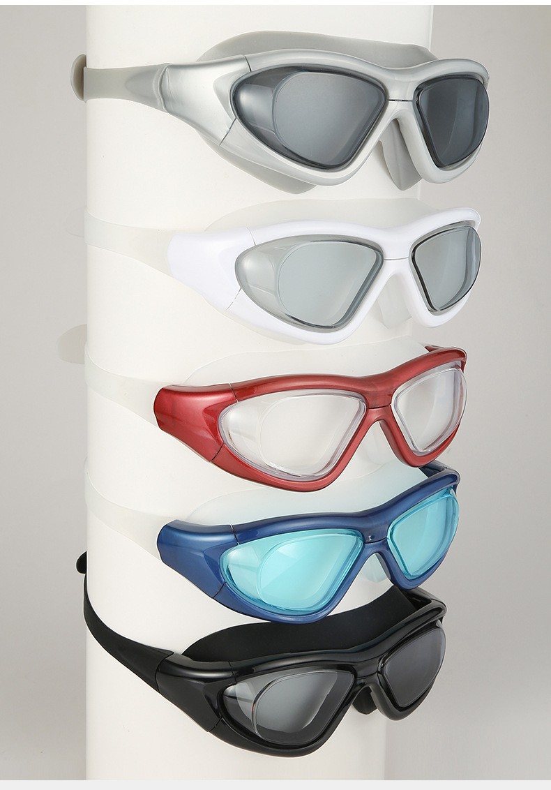 okoj品牌游泳眼镜防水防雾透明高清男女式护目镜游泳装备舒适潜水大框