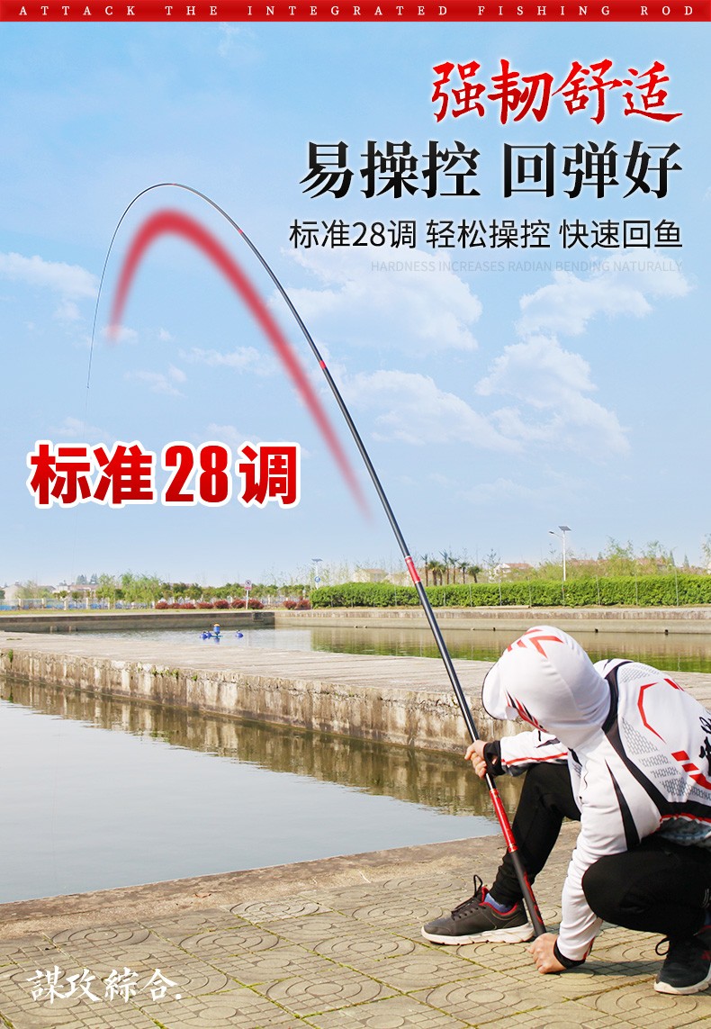 龙王恨(loonva)谋攻综合版鱼竿碳素28调超轻硬手竿台钓竿江河黑坑野钓