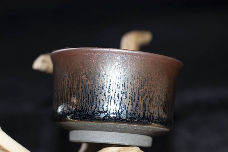 非遗传承人 陆承贵【正气竹节杯】建阳建盏茶具非实物拍照口径6.9高4.