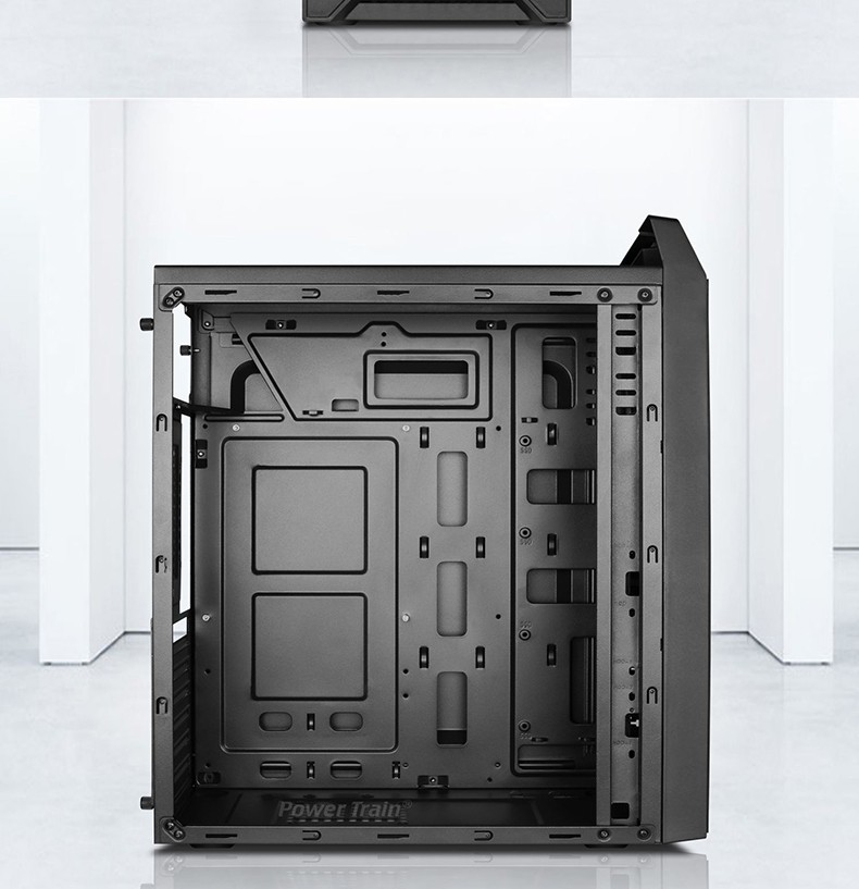动力火车(powertrain)电脑机箱商务办公手提主机箱(支持atx主板/可