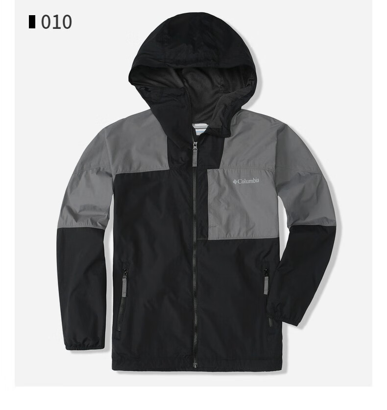 columbia哥伦比亚户外春夏新品男子休闲舒适一体式连帽单层风衣机织