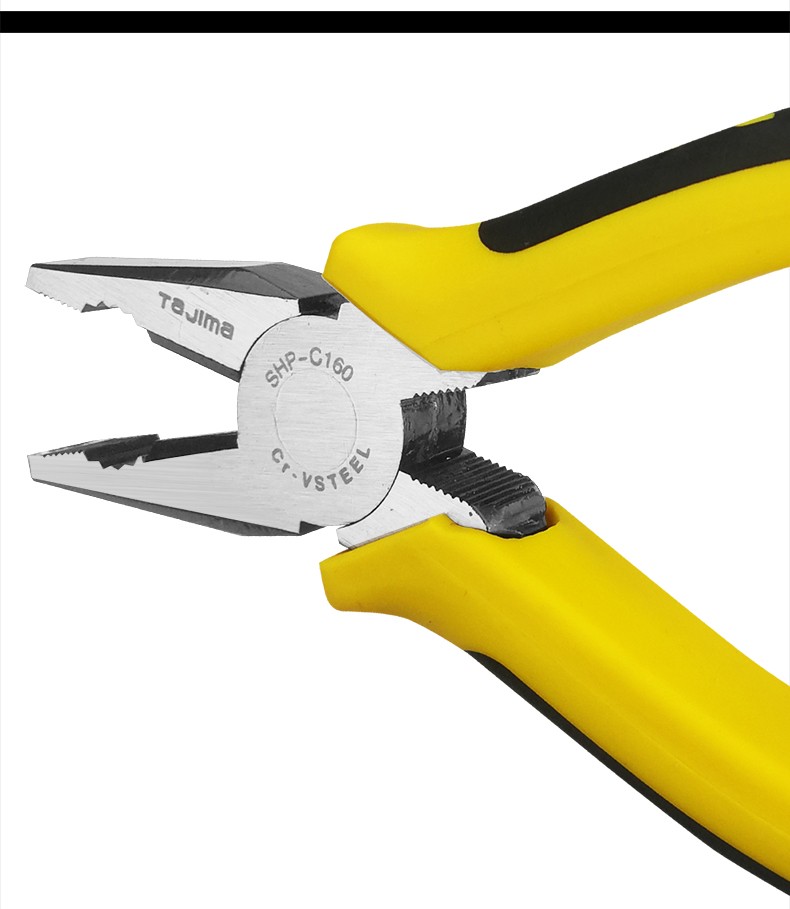 田岛(tajima)电工老虎钳工业级钢丝钳省力剪线尖嘴钳 斜嘴钳6寸7寸8寸