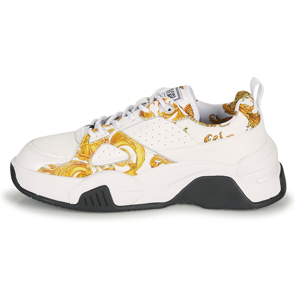 versacejeanscouture女鞋时尚休闲鞋单鞋老爹鞋白色金色春秋款e0v白色