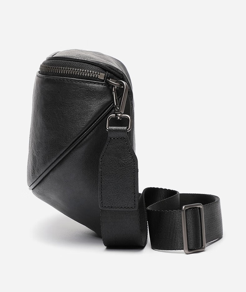 乔创轻奢斜跨小包男士马鞍包日系植鞣牛皮迷你单肩挎包休闲邮差包复古